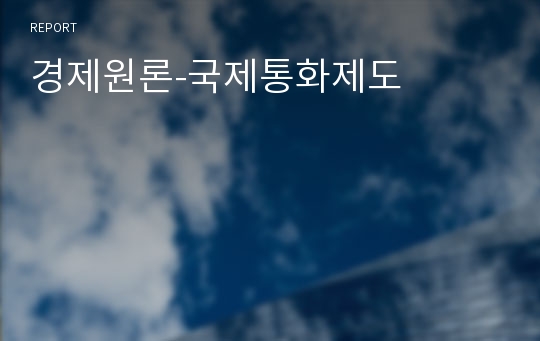 경제원론-국제통화제도