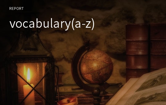 vocabulary(a-z)