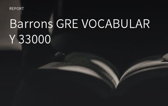 Barrons GRE VOCABULARY 33000