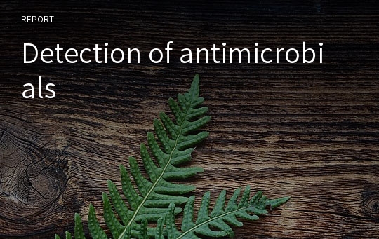 Detection of antimicrobials