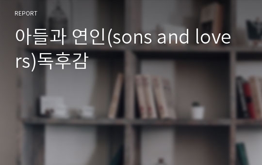 아들과 연인(sons and lovers)독후감