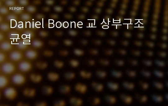 Daniel Boone 교 상부구조 균열