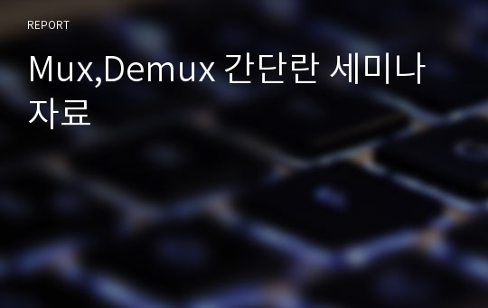 Mux,Demux 간단란 세미나 자료