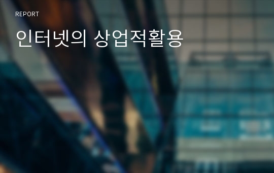 인터넷의 상업적활용