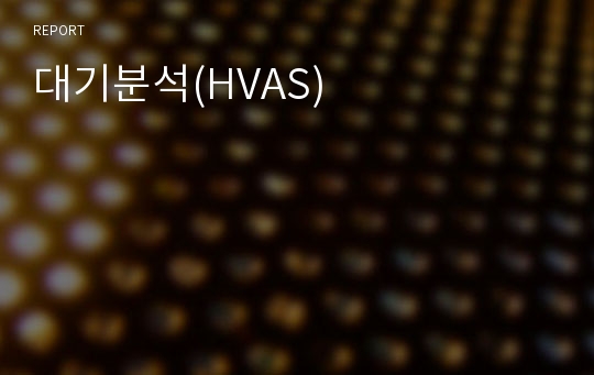 대기분석(HVAS)