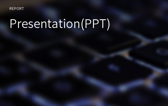 Presentation(PPT)