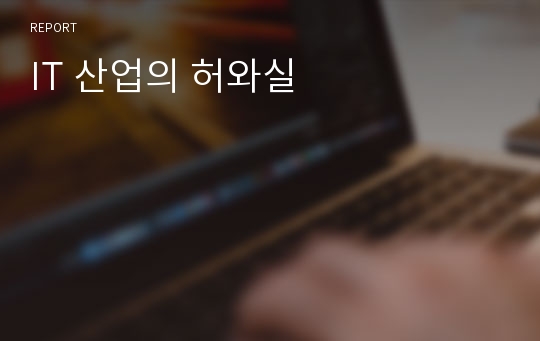 IT 산업의 허와실