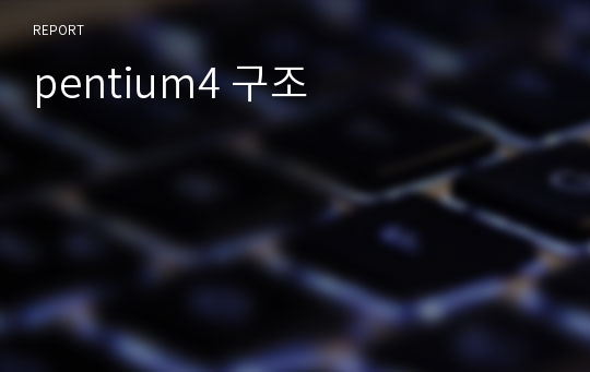 pentium4 구조