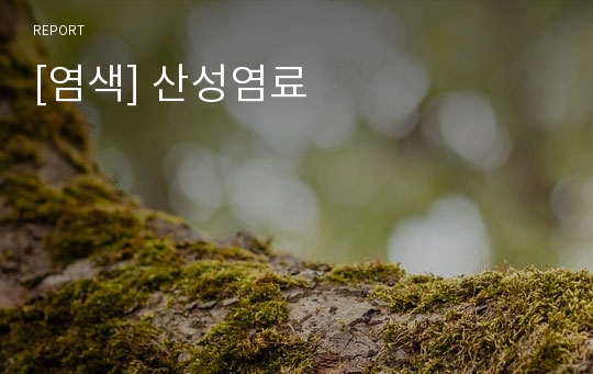 [염색] 산성염료