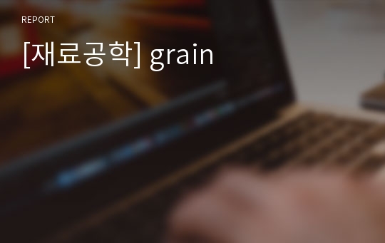 [재료공학] grain