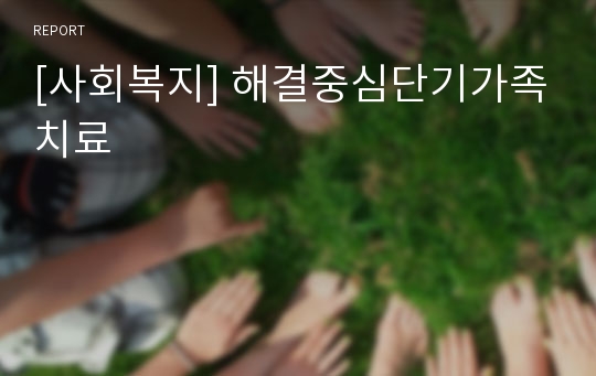 [사회복지] 해결중심단기가족치료