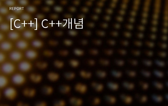 [C++] C++개념