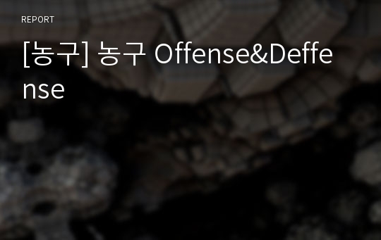 [농구] 농구 Offense&amp;Deffense