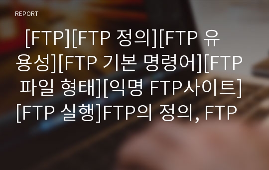   [FTP][FTP 정의][FTP 유용성][FTP 기본 명령어][FTP 파일 형태][익명 FTP사이트][FTP 실행]FTP의 정의, FTP의 유용성, FTP의 기본 명령어, FTP의 파일 형태, 익명의 FTP사이트, FTP의 실행 심층 분석