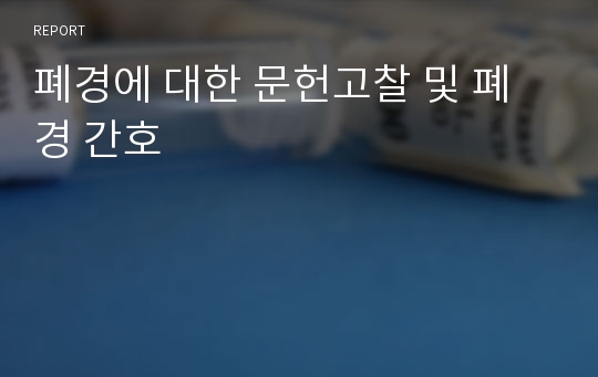 폐경에 대한 문헌고찰 및 폐경 간호