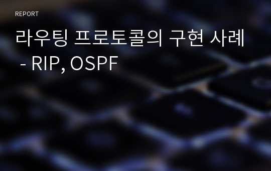 라우팅 프로토콜의 구현 사례 - RIP, OSPF