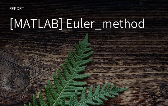 [MATLAB] Euler_method