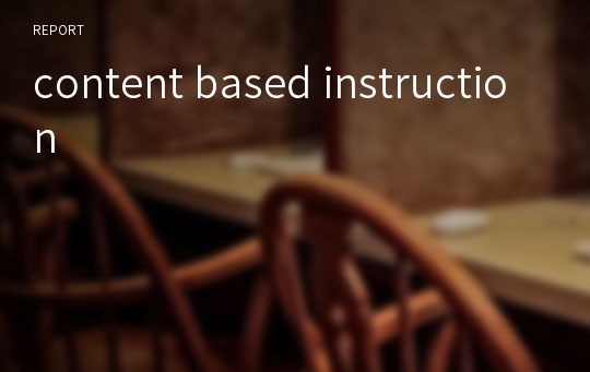 content based instruction