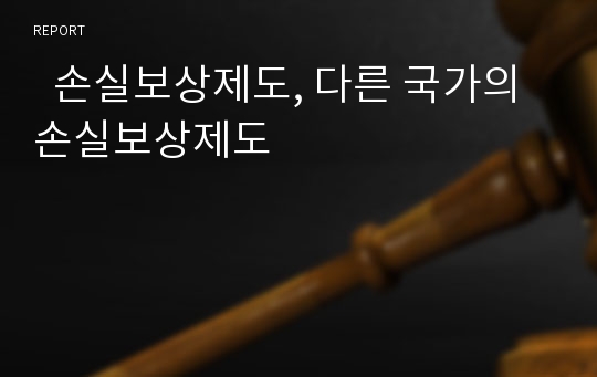   손실보상제도, 다른 국가의 손실보상제도