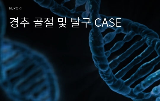 경추 골절 및 탈구 CASE