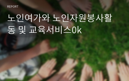 노인여가와 노인자원봉사활동 및 교육서비스0k