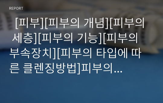   [피부][피부의 개념][피부의 세층][피부의 기능][피부의 부속장치][피부의 타입에 따른 클렌징방법]피부의 개념, 피부의 세층, 피부의 기능, 피부의 부속장치, 피부의 타입에 따른 클렌징방법 심층 분석