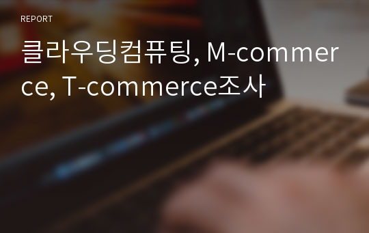 클라우딩컴퓨팅, M-commerce, T-commerce조사