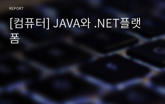 [컴퓨터] JAVA와 .NET플랫폼