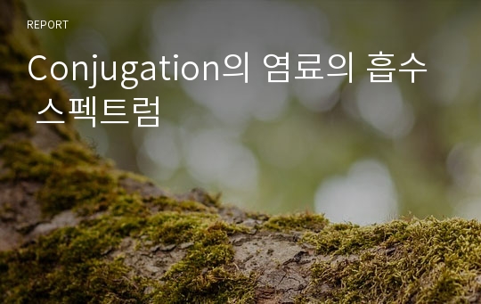 Conjugation의 염료의 흡수 스펙트럼