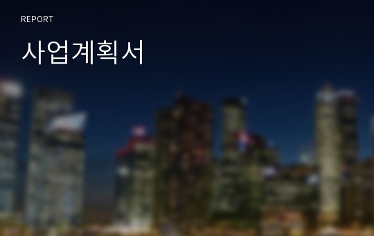 사업계획서