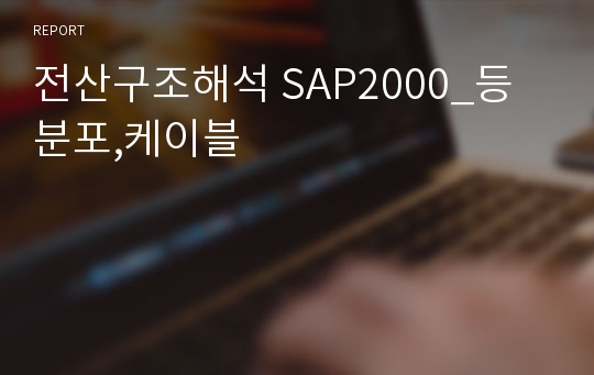 전산구조해석 SAP2000_등분포,케이블