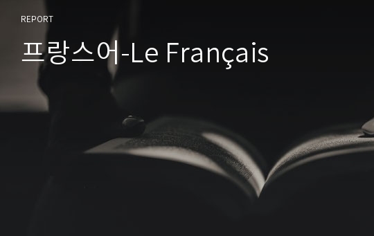 프랑스어-Le Français