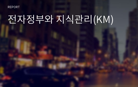 전자정부와 지식관리(KM)