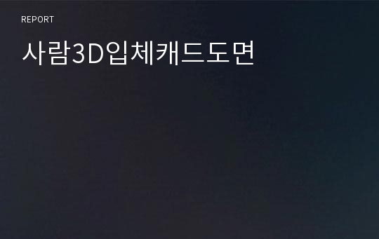 사람3D입체캐드도면