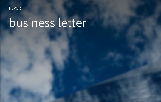 business letter