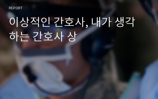 이상적인 간호사, 내가 생각하는 간호사 상