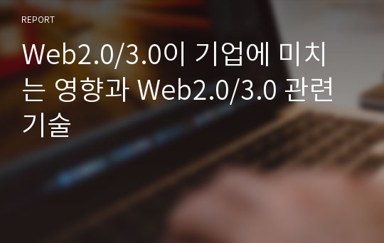 Web2.0/3.0이 기업에 미치는 영향과 Web2.0/3.0 관련 기술