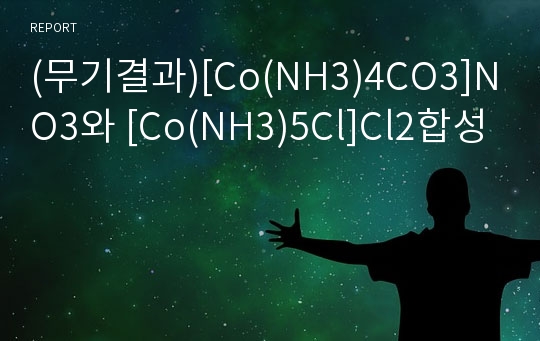 (무기결과)[Co(NH3)4CO3]NO3와 [Co(NH3)5Cl]Cl2합성