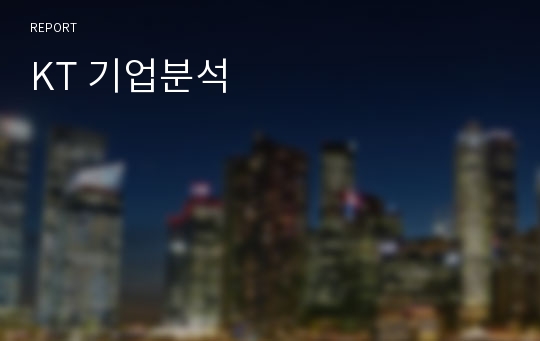 KT 기업분석