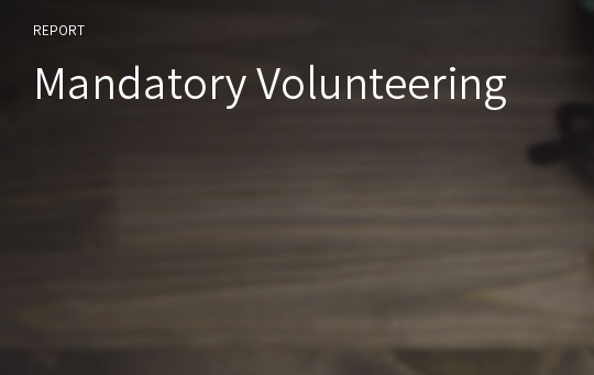 Mandatory Volunteering