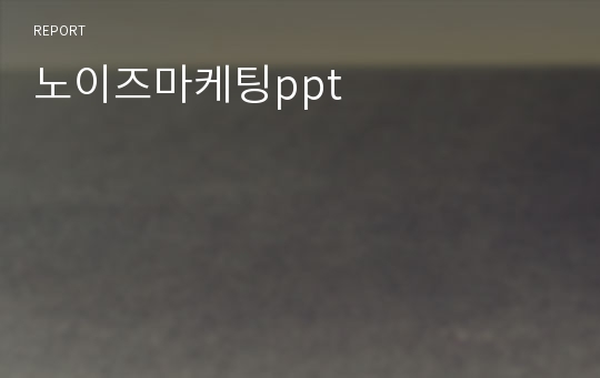 노이즈마케팅ppt