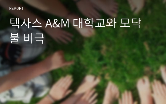 텍사스 A&amp;M 대학교와 모닥불 비극