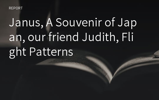 Janus, A Souvenir of Japan, our friend Judith, Flight Patterns