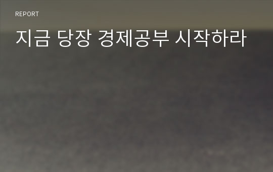 지금 당장 경제공부 시작하라