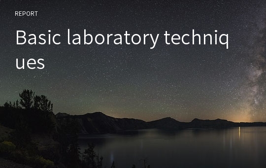 Basic laboratory techniques