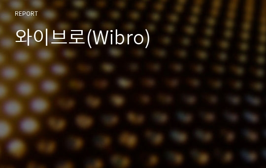 와이브로(Wibro)
