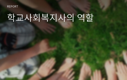 학교사회복지사의 역할