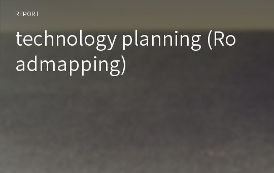 technology planning (Roadmapping)