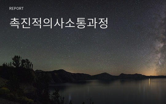 촉진적의사소통과정