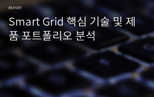Smart Grid 핵심 기술 및 제품 포트폴리오 분석